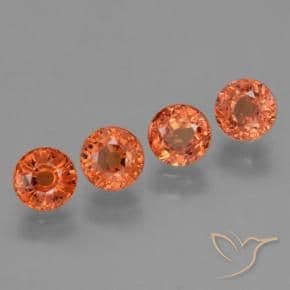 2.79ct Natural Fire Orange Sapphire, Round Cut, 4.91 mm