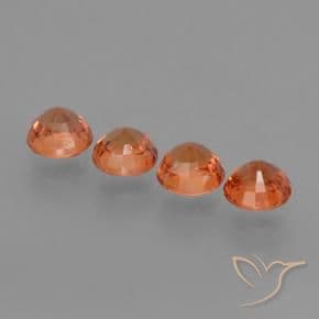 2.79ct Natural Fire Orange Sapphire, Round Cut, 4.91 mm