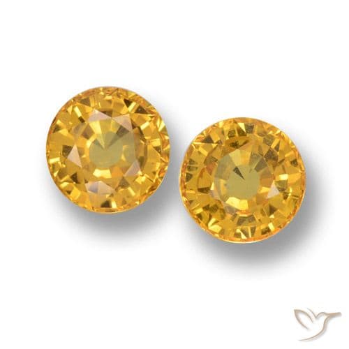 1.35ct Natural Dark Golden Sapphire, Round Cut, 4.97 mm