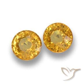 1.35ct Natural Dark Golden Sapphire, Round Cut, 4.97 mm