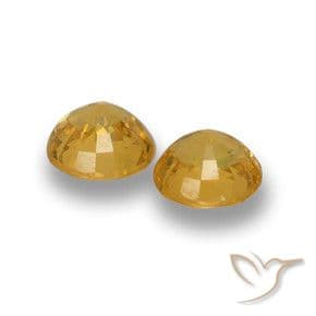 1.35ct Natural Dark Golden Sapphire, Round Cut, 4.97 mm