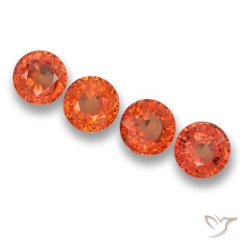 2.44ct Natural Intense Red Sapphire, Round Cut, 4.90 mm