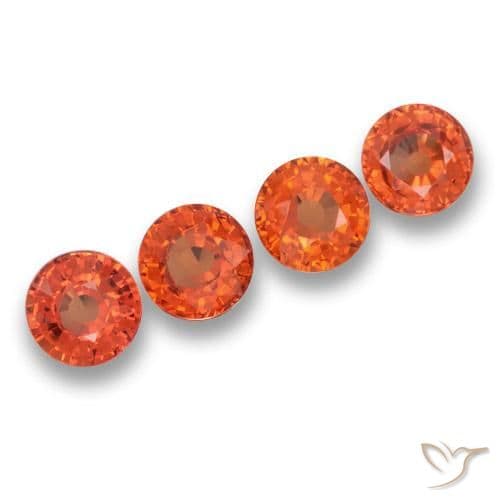 2.44ct Natural Intense Red Sapphire, Round Cut, 4.90 mm