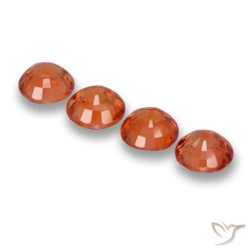 2.44ct Natural Intense Red Sapphire, Round Cut, 4.90 mm