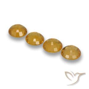 2.33ct Medium-Light Orange Sapphire, Round Cut, 5.04 mm