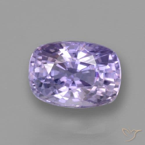 1.11ct Medium Light Violet Sapphire, Cushion Cut, 6.5x4.7 mm