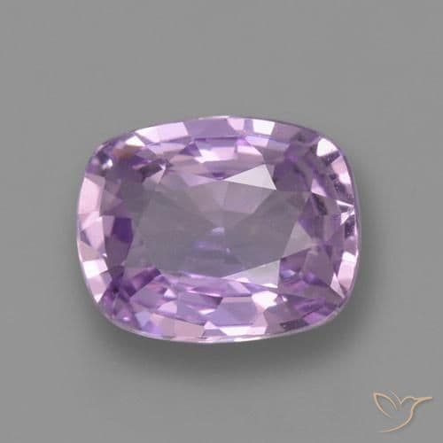 1.08ct Medium Violet Sapphire, Cushion Cut, 6.9x5.5 mm