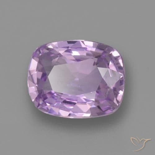 1.08ct Medium Violet Sapphire, Cushion Cut, 6.9x5.5 mm