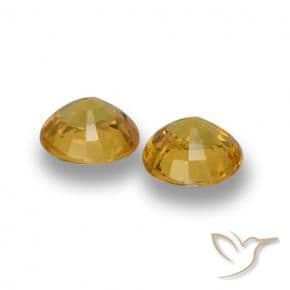 1.14ct Natural Golden Sapphire, Round Cut, 4.90 mm