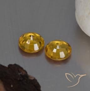 1.07ct Natural Golden Orange Sapphire, Round Cut, 4.88 mm