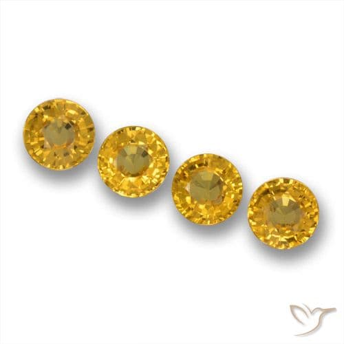 2.23ct Natural Dark Golden Sapphire, Round Cut, 4.98 mm