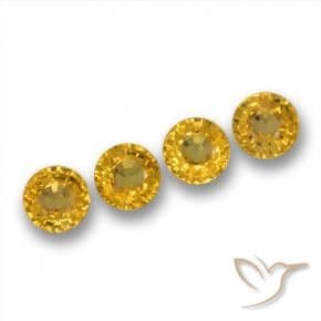 2.23ct Natural Dark Golden Sapphire, Round Cut, 4.98 mm