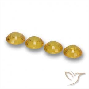 2.23ct Natural Dark Golden Sapphire, Round Cut, 4.98 mm