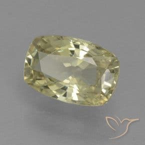 1.13ct Natural Medium Yellow Sapphire, Cushion Cut, 7.5x5 mm