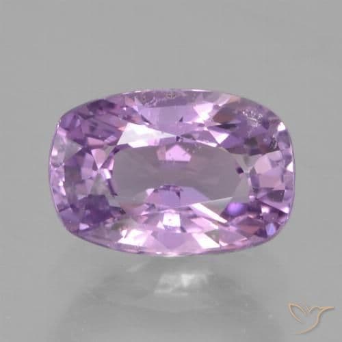 1.11ct Medium Light Violet Sapphire, Cushion Cut, 6.5x4.7 mm