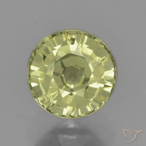 2.92ct Natural Deep Yellow Sapphire, Round Cut, 5.15 mm