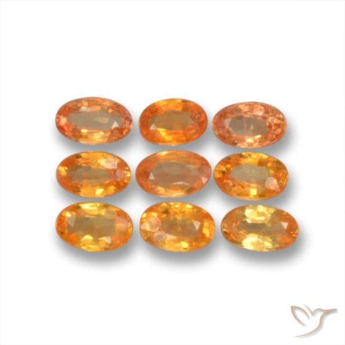2.70ct Natural Bright Orange Sapphire, Oval Cut, 4.6x3.1 mm