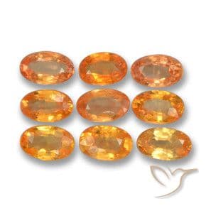 2.70ct Natural Bright Orange Sapphire, Oval Cut, 4.6x3.1 mm