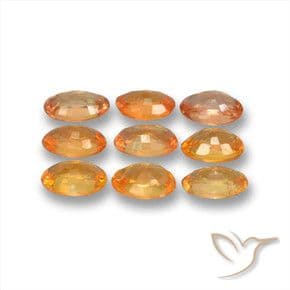 2.70ct Natural Bright Orange Sapphire, Oval Cut, 4.6x3.1 mm