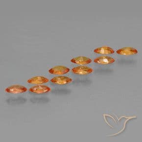 1.74ct Natural Bright Orange Sapphire, Marquise, 4.8x2.6 mm
