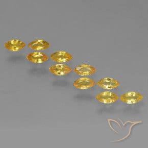 1.77ct Natural Golden Sapphire, Marquise, 4.8x2.5 mm