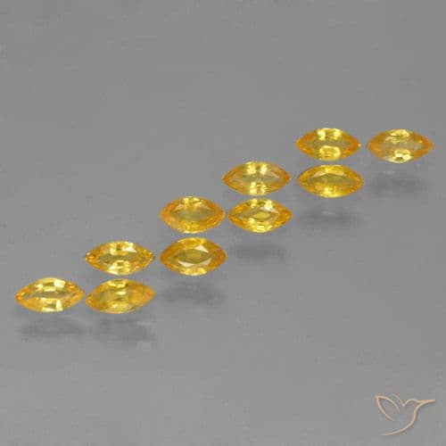 1.79ct Natural Golden Orange Sapphire, Marquise, 12.2x5.9 mm