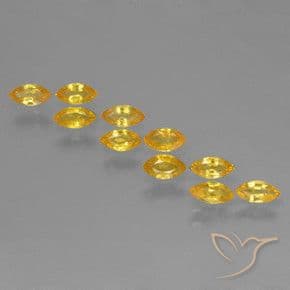 1.76ct Natural Golden Sapphire, Marquise, 5.1x2.4 mm