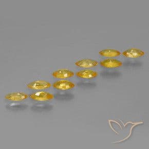 1.76ct Natural Golden Sapphire, Marquise, 5.1x2.4 mm