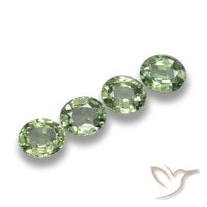 3.47ct Natural Medium Green Sapphire, Oval Cut, 6x5 mm