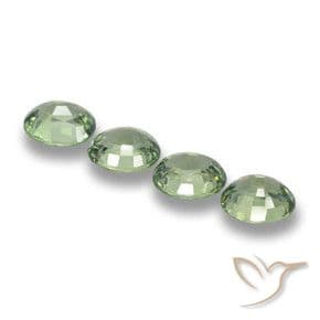 3.47ct Natural Medium Green Sapphire, Oval Cut, 6x5 mm