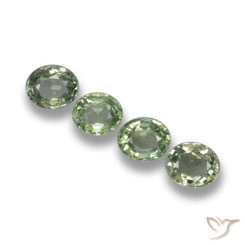 3.62ct Natural Earthy Green Sapphire, Oval Cut, 5.9x4.8 mm