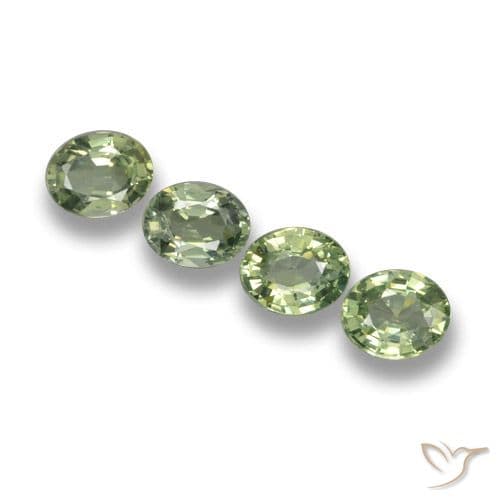 4.51ct Natural Forest Green Sapphire, Oval Cut, 5.7x4.8 mm