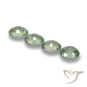 3.32ct Natural Forest Green Sapphire, Oval Cut, 6x5 mm