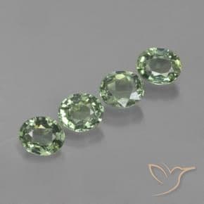 3.28ct Light Forest Green Sapphire, Oval Cut, 6x5.1 mm