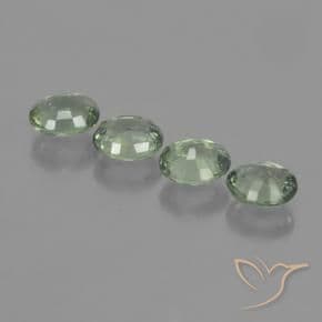3.28ct Light Forest Green Sapphire, Oval Cut, 6x5.1 mm