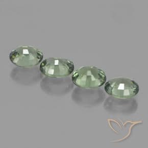 3.17ct Light Forest Green Sapphire, Oval Cut, 5.9x4.9 mm
