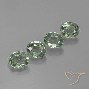 2.82ct Natural Light Green Sapphire, Oval Cut, 5.8x4.8 mm