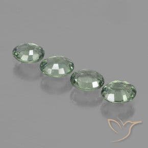 2.82ct Natural Light Green Sapphire, Oval Cut, 5.8x4.8 mm