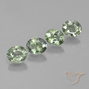 2.92ct Light Forest Green Sapphire, Oval Cut, 6x4.9 mm