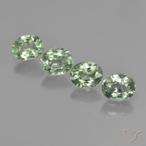 4.38ct Light Forest Green Sapphire, Oval Cut, 5.7x4.7 mm