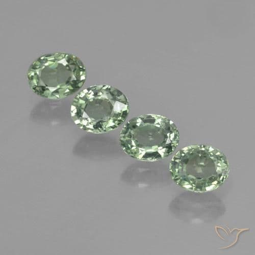 4.38ct Light Forest Green Sapphire, Oval Cut, 5.7x4.7 mm