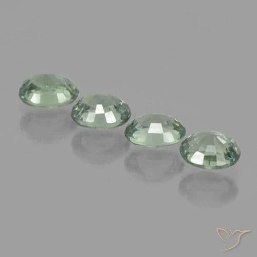 3.07ct Medium-Light Green Sapphire, Oval Cut, 5.7x4.7 mm