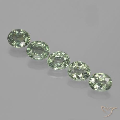 4.20ct Natural Mossy Green Sapphire, Oval Cut, 6.1x4.8 mm