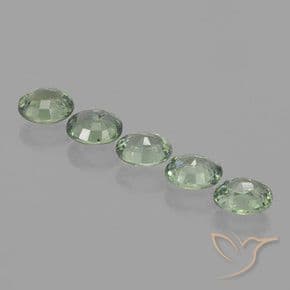 4.20ct Natural Mossy Green Sapphire, Oval Cut, 6.1x4.8 mm