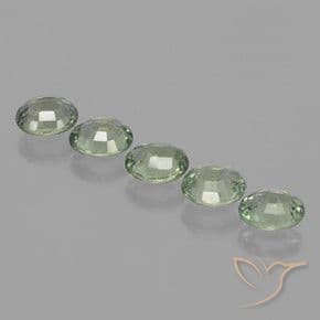 4.24ct Natural Forest Green Sapphire, Oval Cut, 6.1x5.1 mm