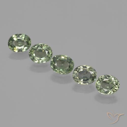 3.62ct Natural Earthy Green Sapphire, Oval Cut, 5.9x4.8 mm
