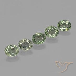 3.62ct Natural Earthy Green Sapphire, Oval Cut, 5.9x4.8 mm
