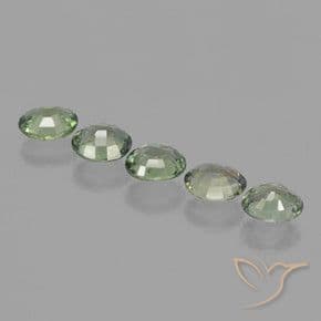 3.62ct Natural Earthy Green Sapphire, Oval Cut, 5.9x4.8 mm