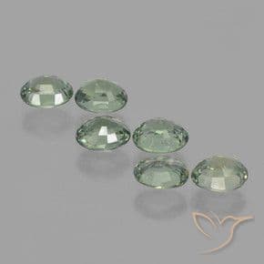 4.38ct Light Forest Green Sapphire, Oval Cut, 5.7x4.7 mm
