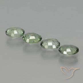 2.89ct Medium Light Green Sapphire, Oval Cut, 6.1x5 mm